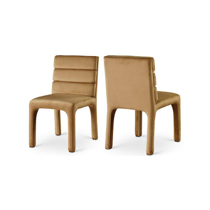 Kai Saddle Velvet Dining Chair, Set of 2