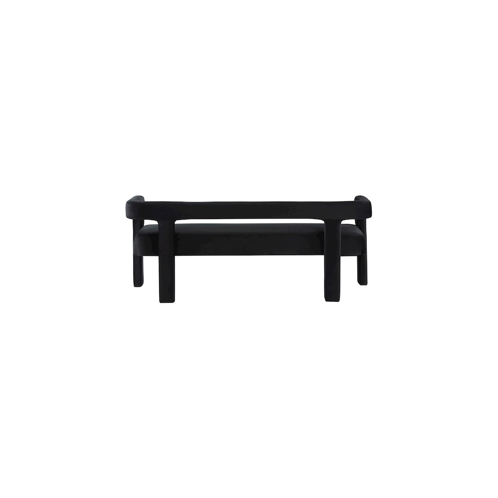 Athena Black Velvet Bench