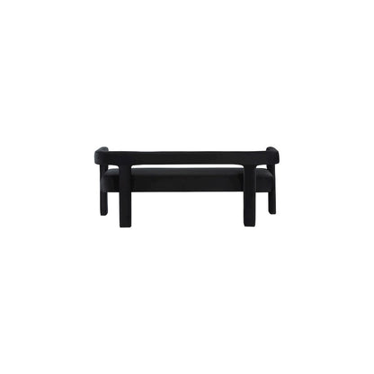 Athena Black Velvet Bench