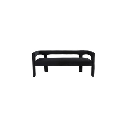 Athena Black Velvet Bench