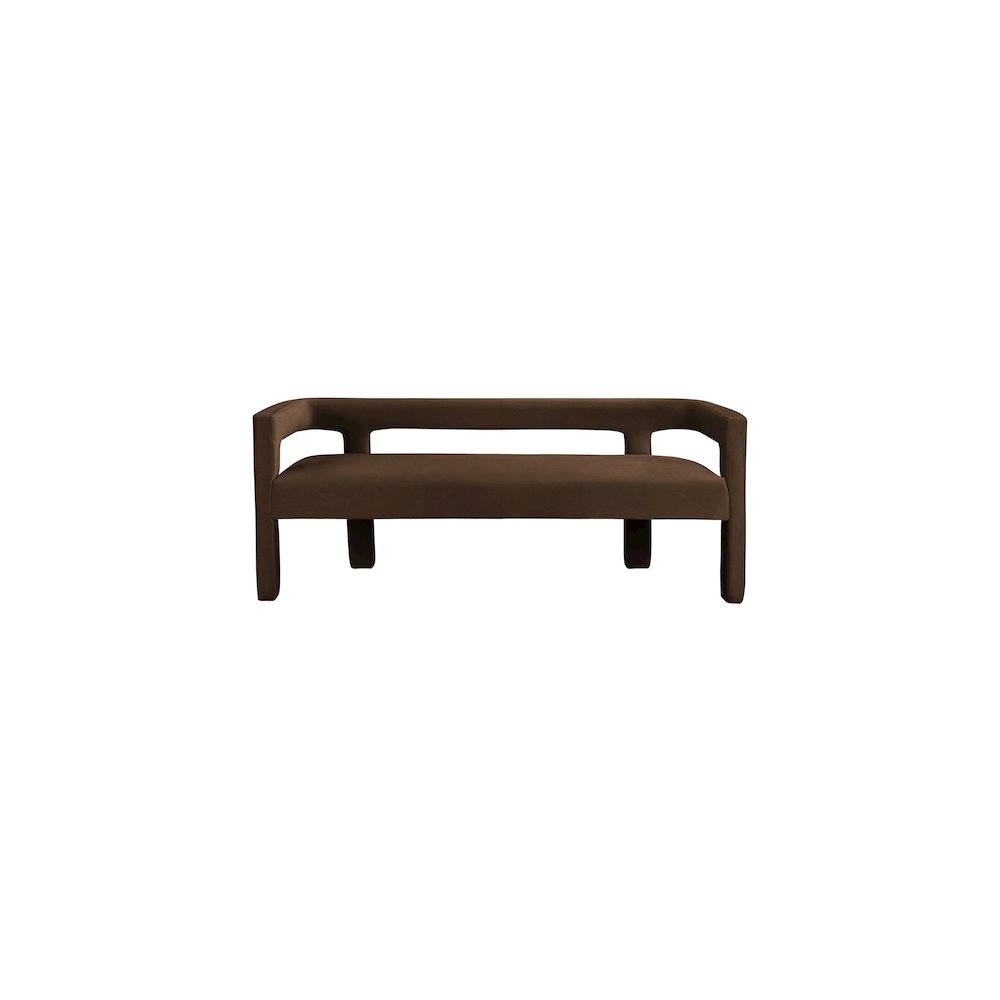 Athena Brown Velvet Bench