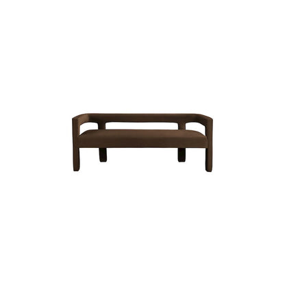 Athena Brown Velvet Bench