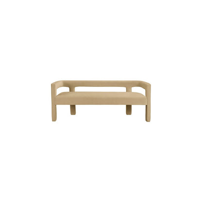 Athena Camel Velvet Bench