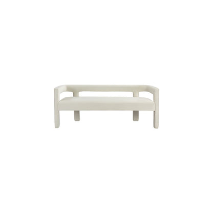 Athena Cream Velvet Bench