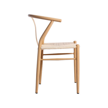 Beck Beige Hand Woven Rope Dining Chair, Set of 2