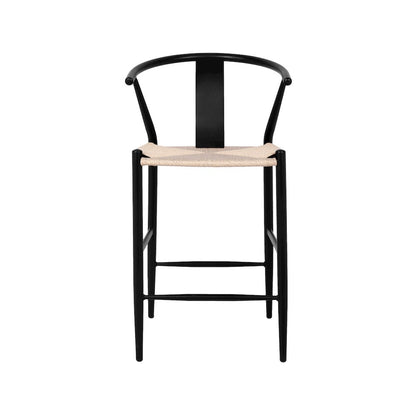 Beck Beige Hand Woven Rope Stool, Set of 2
