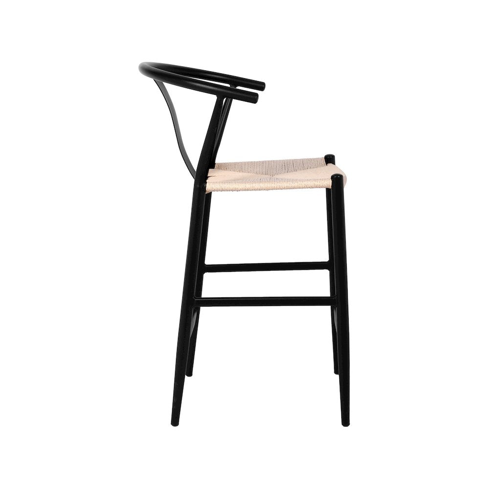 Beck Beige Hand Woven Rope Stool, Set of 2