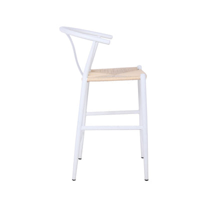 Beck Beige Hand Woven Rope Stool, Set of 2