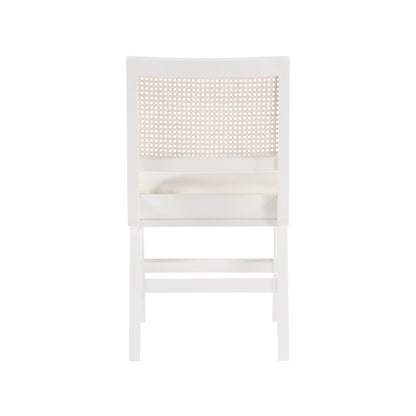 Abby Cream Vegan Leather Dining Side Chair, Set of 2