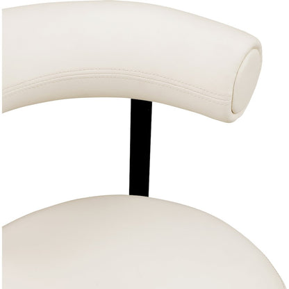 Bordeaux Cream Vegan Leather Counter Stool, Set of 2