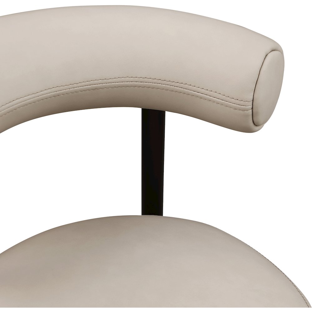 Bordeaux Taupe Vegan Leather Counter Stool, Set of 2