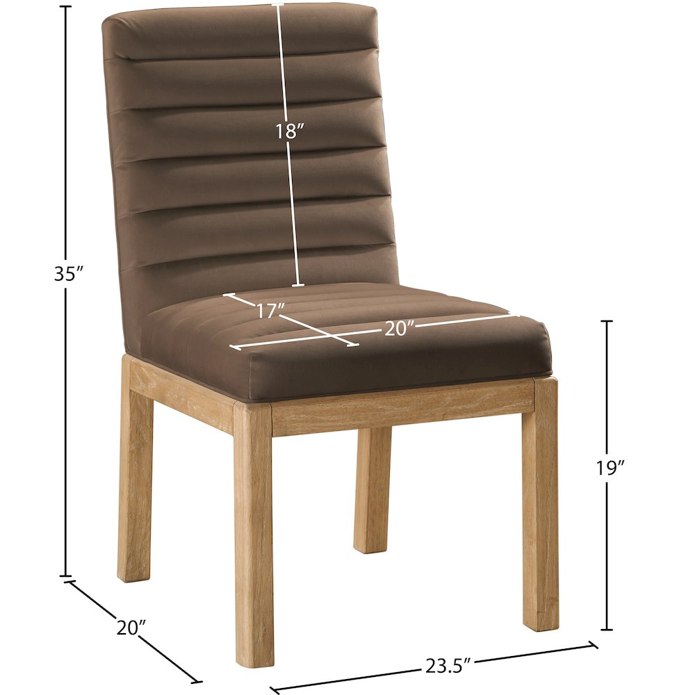 Evelyn Brown Velvet Dining Chair