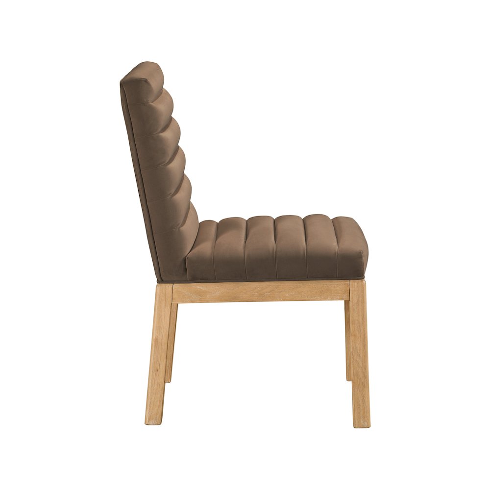 Evelyn Brown Velvet Dining Chair