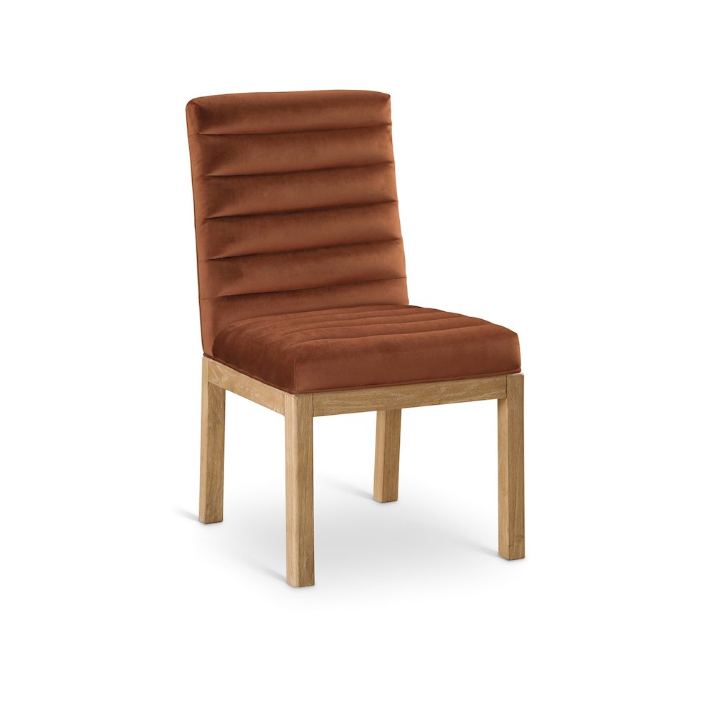 Evelyn Cognac Velvet Dining Chair