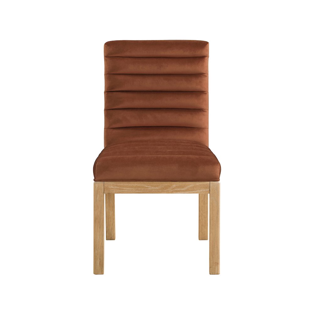 Evelyn Cognac Velvet Dining Chair