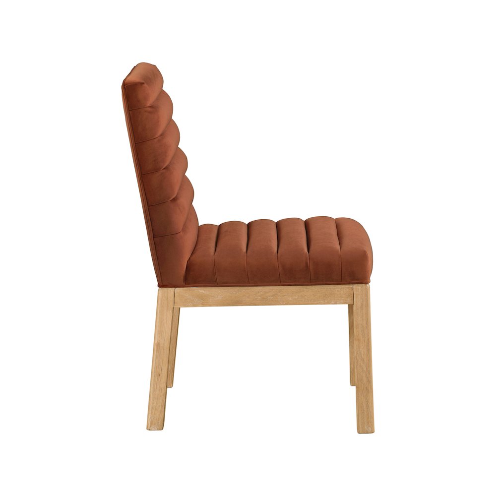 Evelyn Cognac Velvet Dining Chair