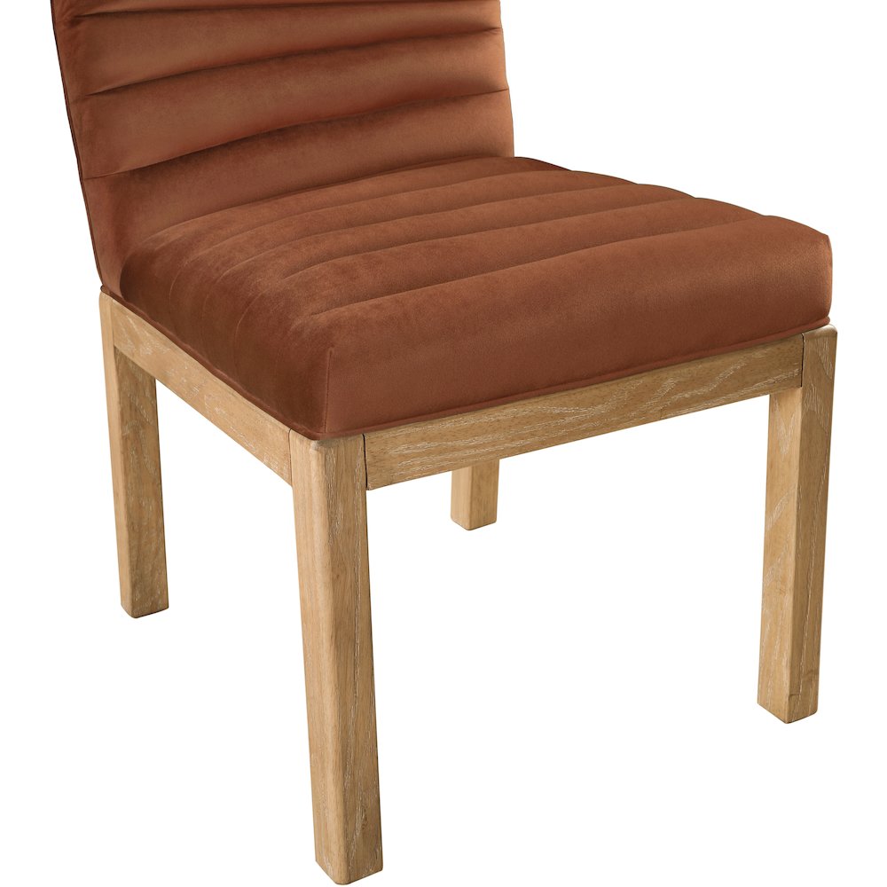 Evelyn Cognac Velvet Dining Chair