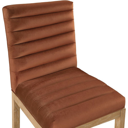 Evelyn Cognac Velvet Dining Chair