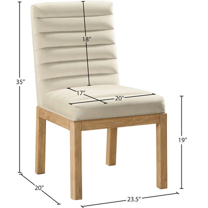 Evelyn Cream Velvet Dining Chair