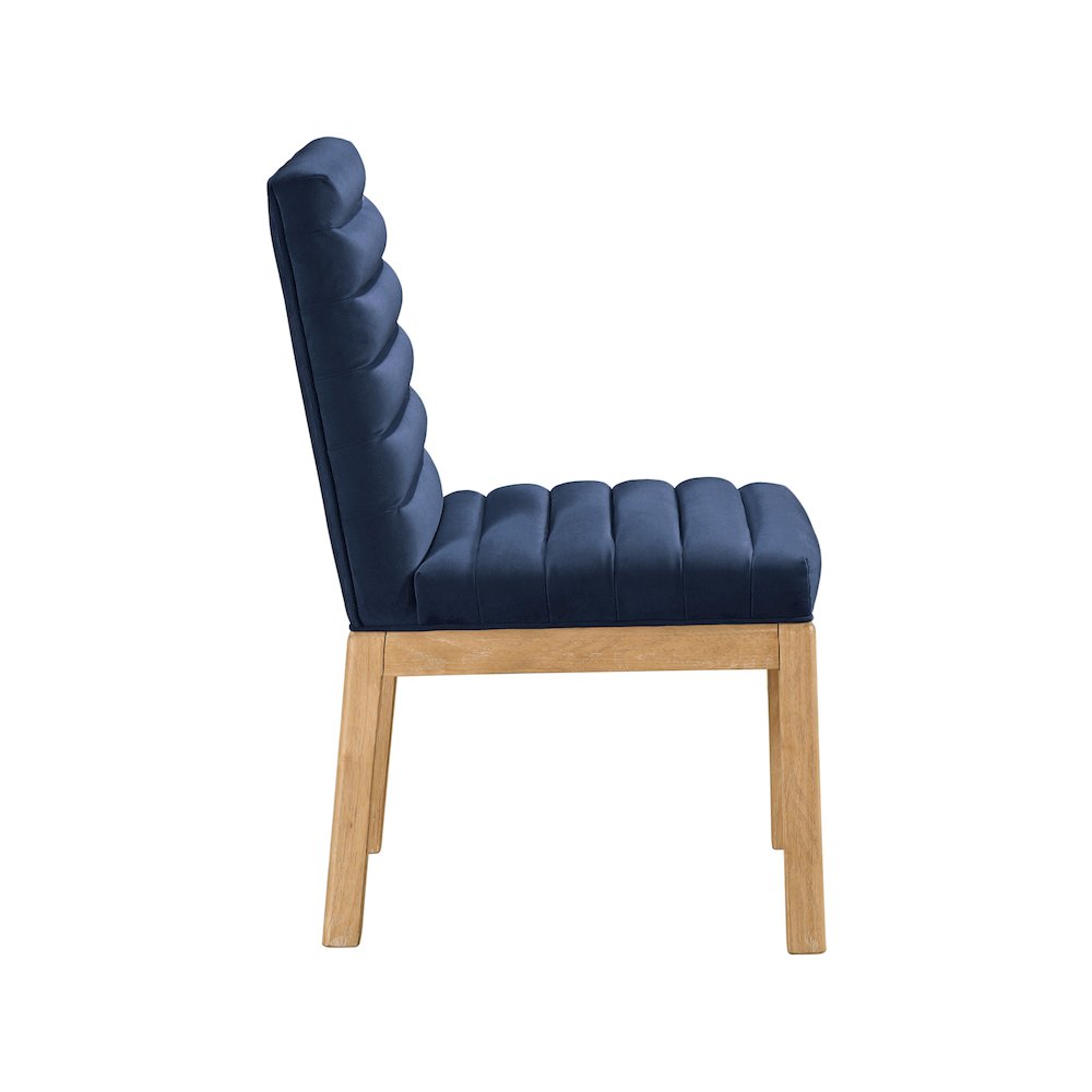 Evelyn Navy Velvet Dining Chair