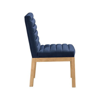 Evelyn Navy Velvet Dining Chair