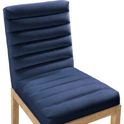 Evelyn Navy Velvet Dining Chair