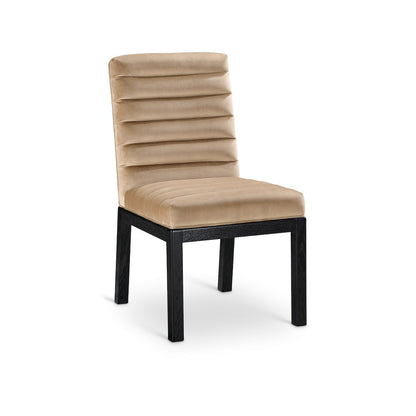 Evelyn Beige Velvet Dining Chair