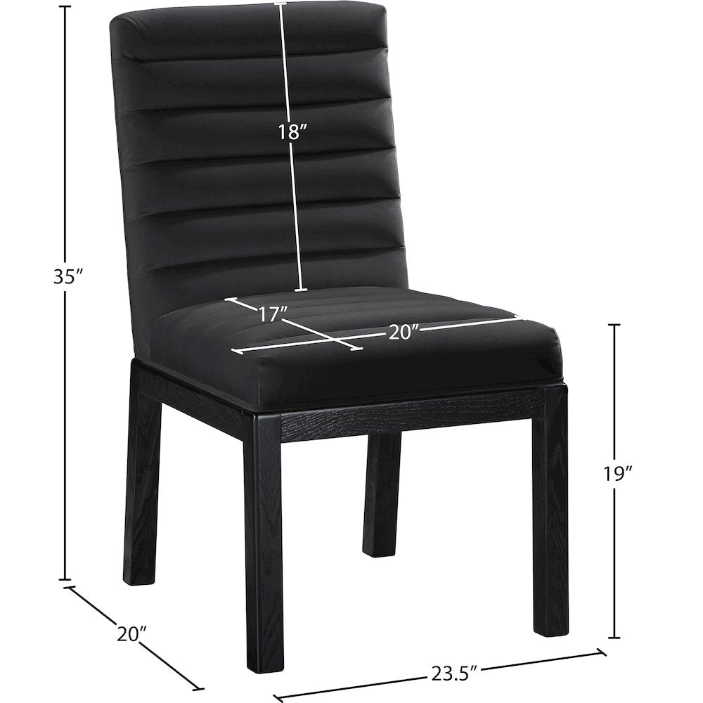 Evelyn Black Velvet Dining Chair