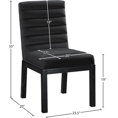 Evelyn Black Velvet Dining Chair