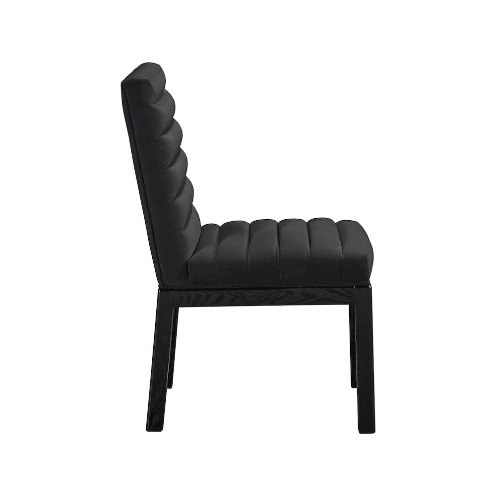 Evelyn Black Velvet Dining Chair
