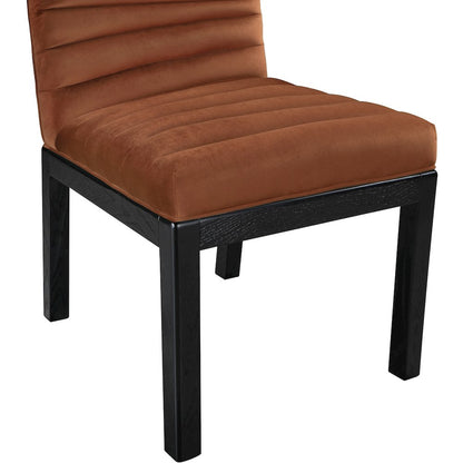 Evelyn Cognac Velvet Dining Chair
