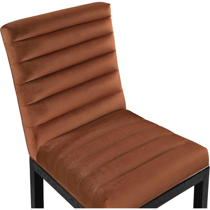 Evelyn Cognac Velvet Dining Chair