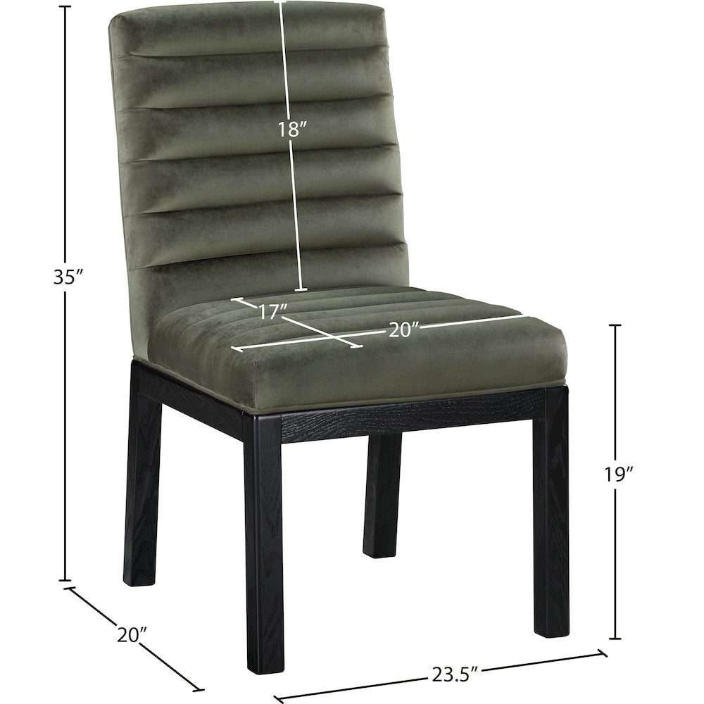 Evelyn Green Velvet Dining Chair