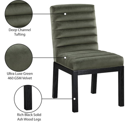 Evelyn Green Velvet Dining Chair