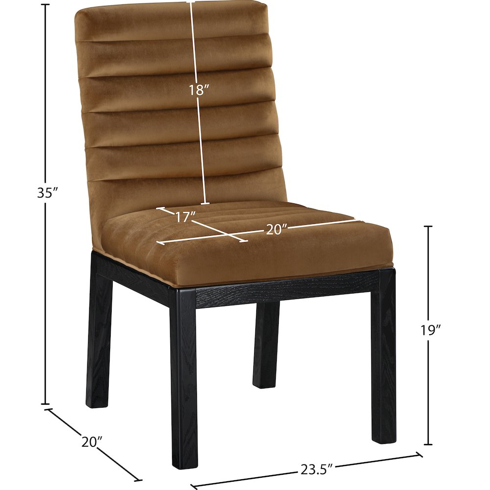 Evelyn Saddle Velvet Dining Chair