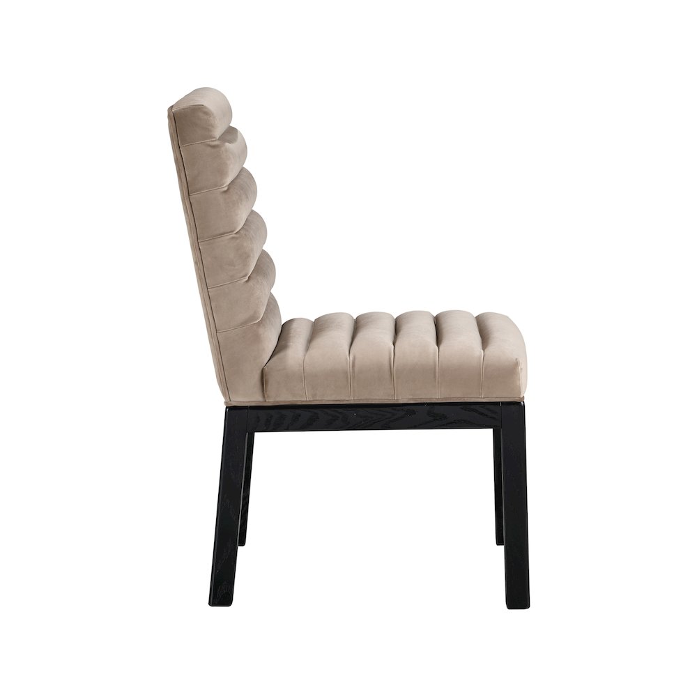 Evelyn Taupe Velvet Dining Chair