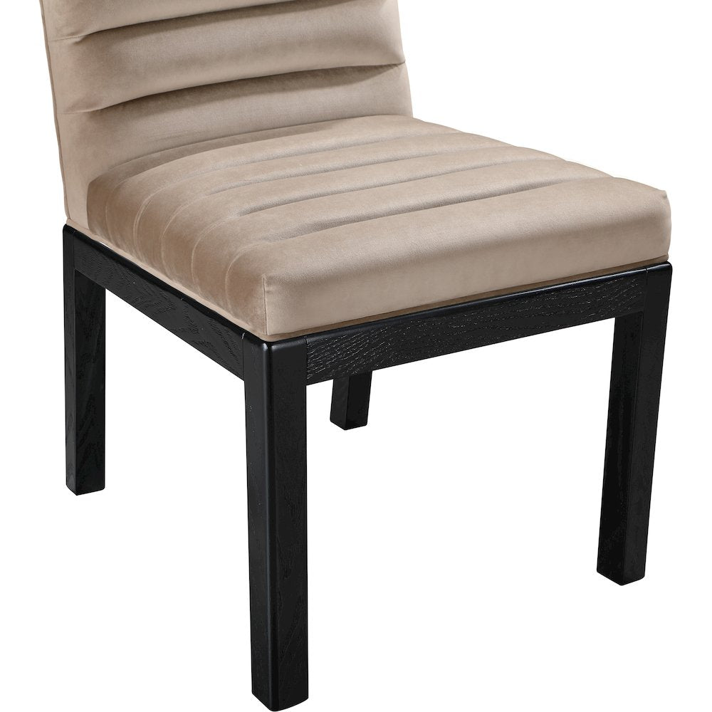 Evelyn Taupe Velvet Dining Chair