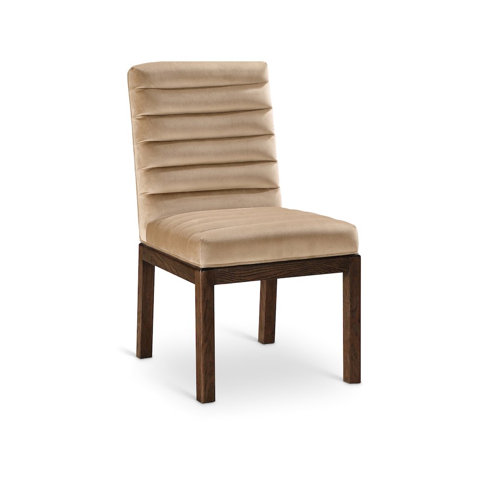 Evelyn Beige Velvet Dining Chair