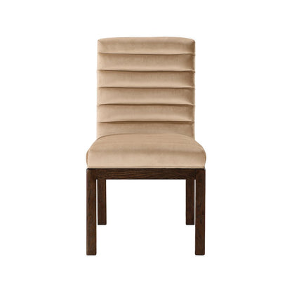 Evelyn Beige Velvet Dining Chair
