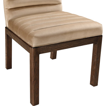 Evelyn Beige Velvet Dining Chair