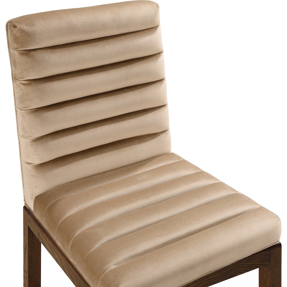 Evelyn Beige Velvet Dining Chair