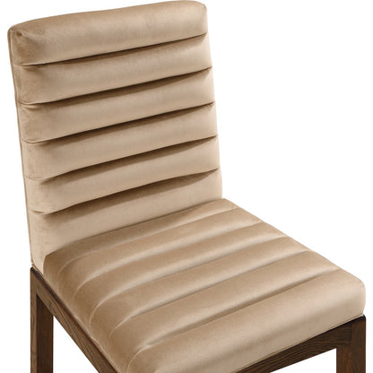 Evelyn Beige Velvet Dining Chair