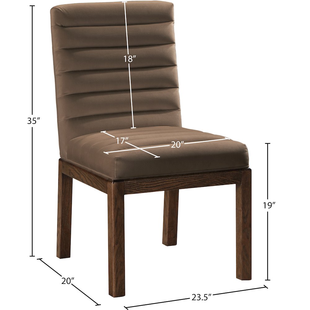Evelyn Brown Velvet Dining Chair