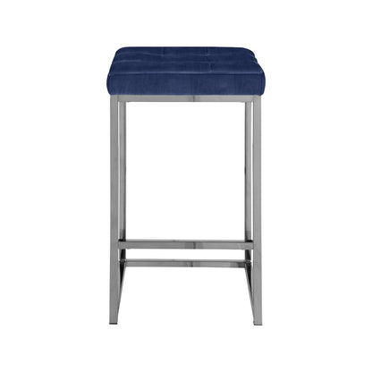 Nicola Navy Velvet Stool, Set of 2