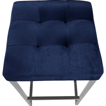 Nicola Navy Velvet Stool, Set of 2