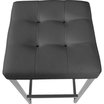 Nicola Grey Vegan Leather Stool, Set of 2