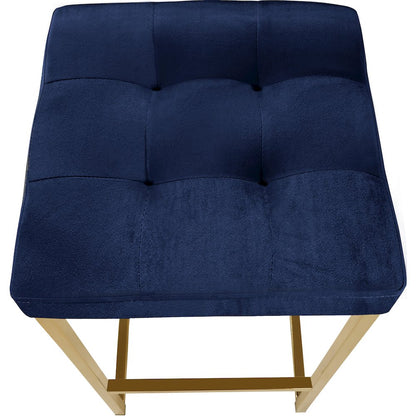 Nicola Navy Velvet Stool, Set of 2
