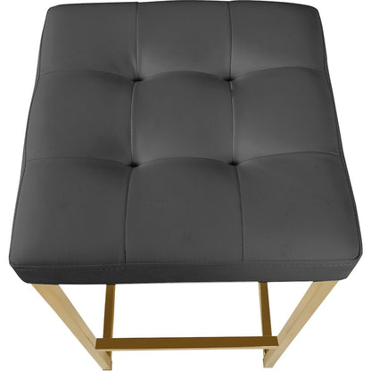 Nicola Grey Vegan Leather Stool, Set of 2