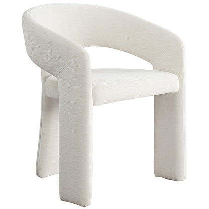 Rendition Cream Plush Fabric Dining Chair Set of 2