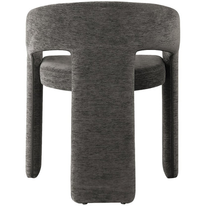Rendition Grey Plush Fabric Dining Chair Set of 2